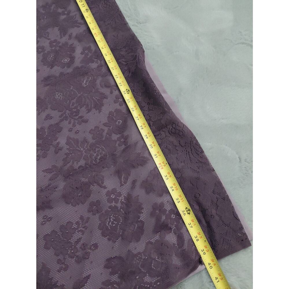 Vintage Lace Curtains Set of 2 Plum Purple Made USA Cottagecore 38X62 Romantic - Picture 4 of 10